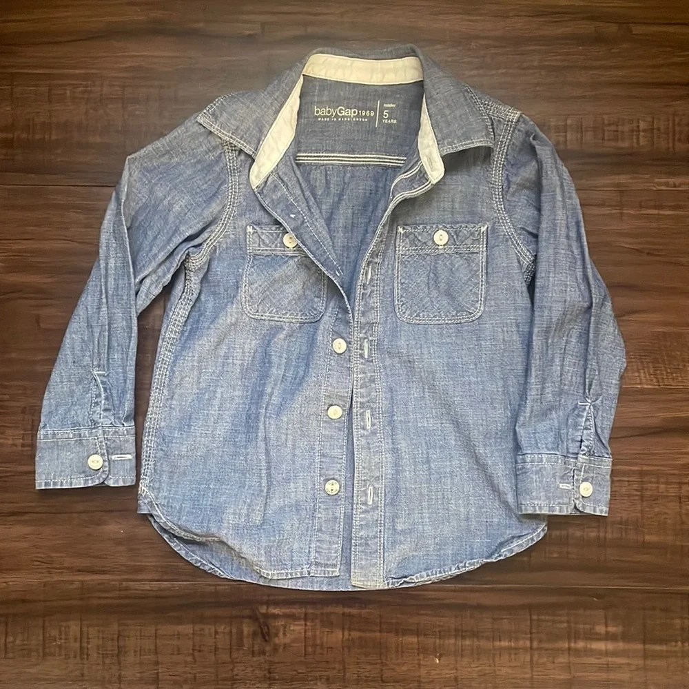 Sz 5 Baby Gap Chambray shirt